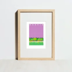 Madrid - Lago de la Casa de Campo Giclée Print A5