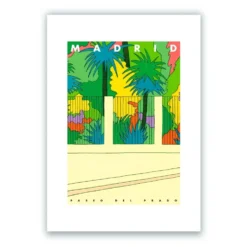 Madrid - Paseo del Prado Giclée Print A5