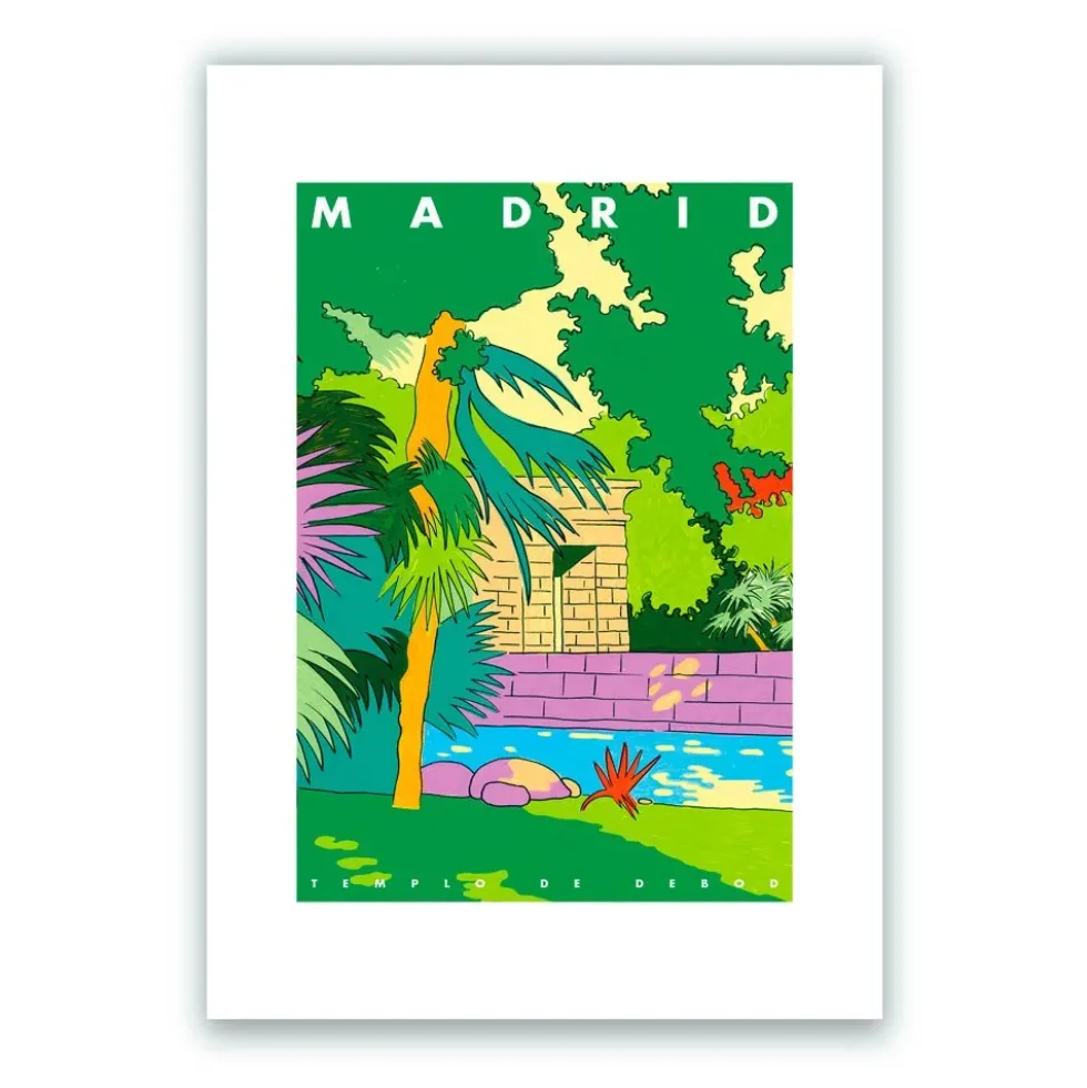 Madrid - Templo de Debod Giclée Print A5