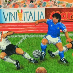 Maradona vs Germany Giclée Print A4