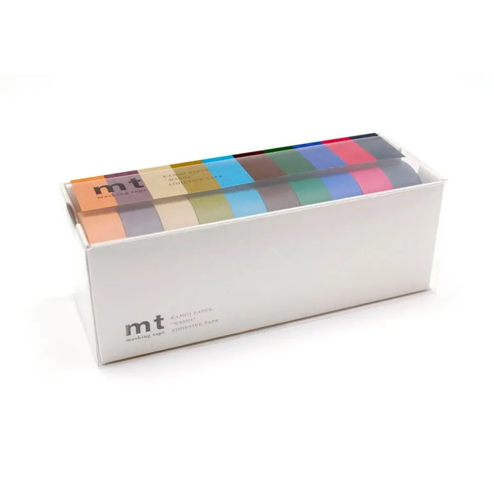 Masking Tape Gift box 10 Pieces Dark Color