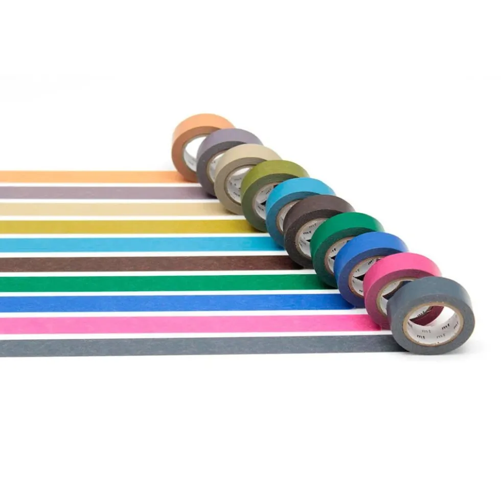 Masking Tape Gift box 10 Pieces Dark Color