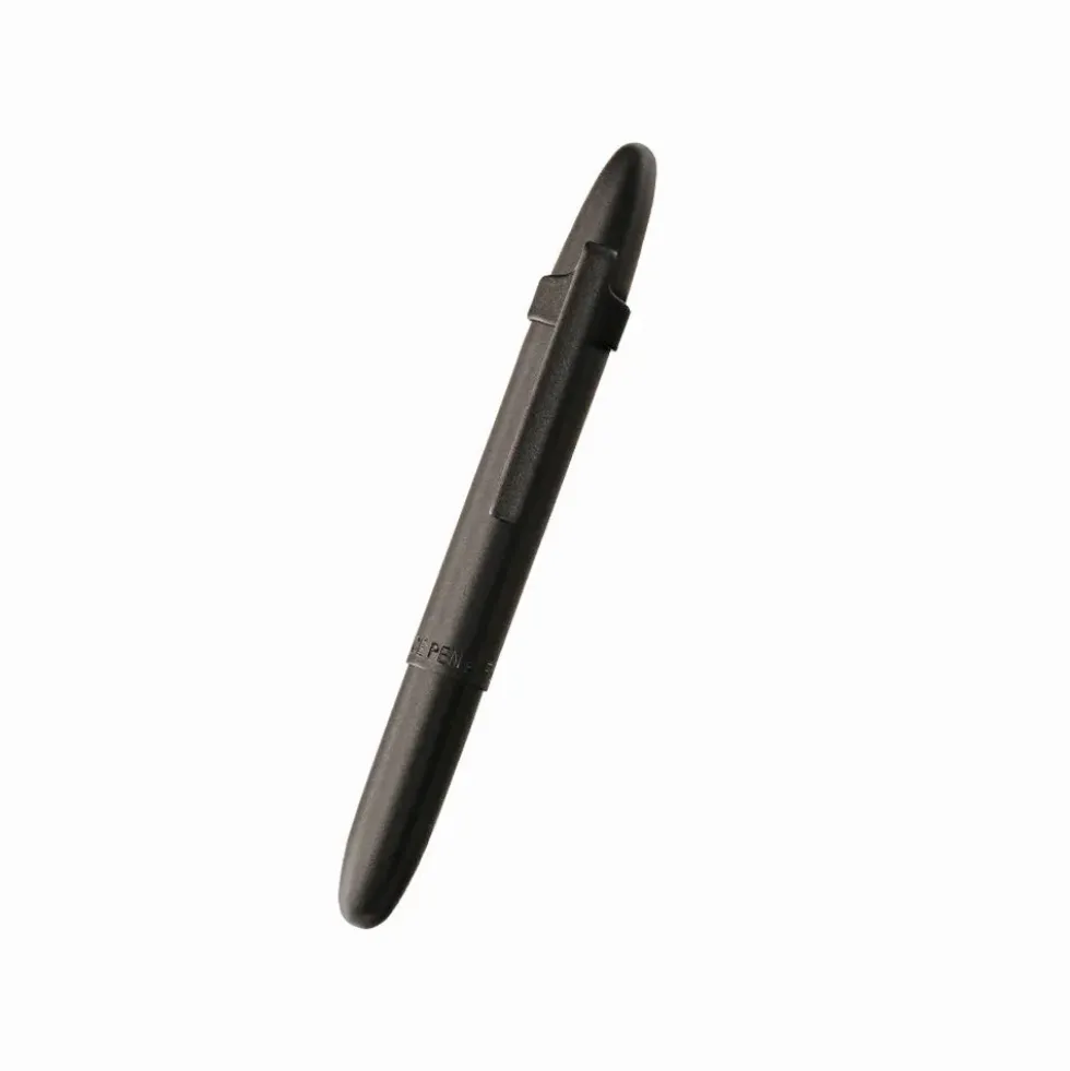 Matte Black Bullet Space Pen Black Clip