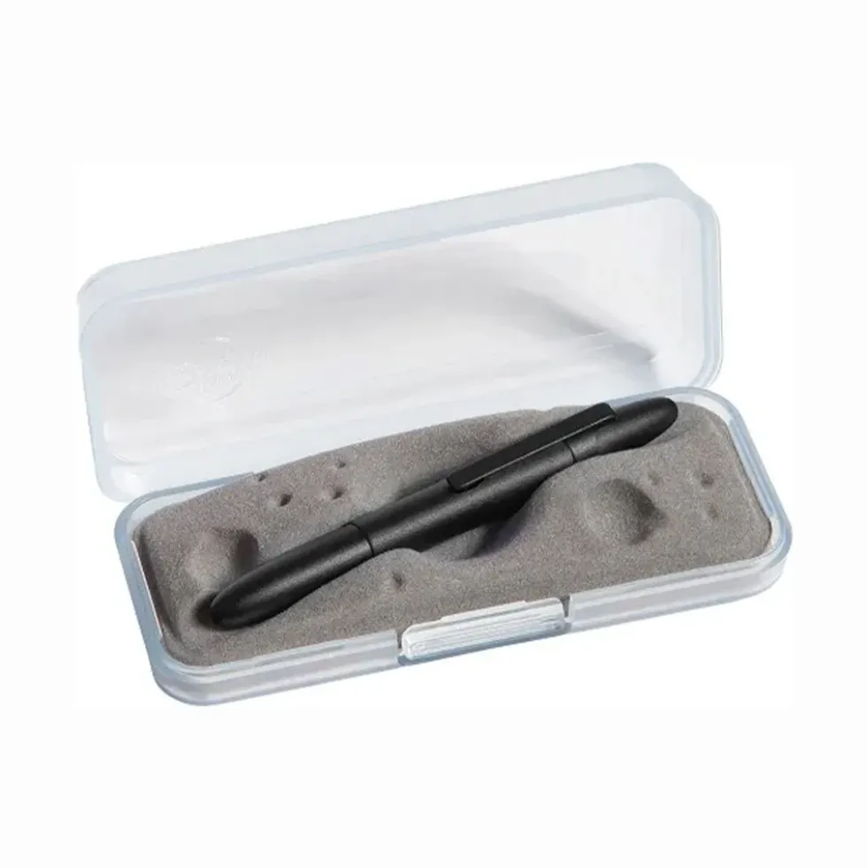 Matte Black Bullet Space Pen Black Clip