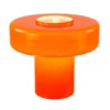 Maxi Foza Table Lamp with Colored Glass and Retro Style - Orange