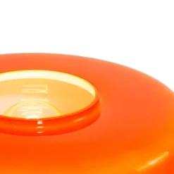 Maxi Foza Table Lamp with Colored Glass and Retro Style - Orange