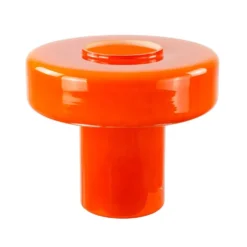 Maxi Foza Table Lamp with Colored Glass and Retro Style - Orange