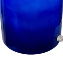 Maxi Foza Table Lamp with Colored Glass and Retro Style - Blue