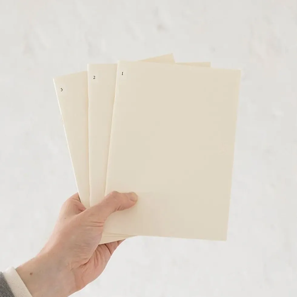 MD Notebook Light A5 Blank (Pack of 3)