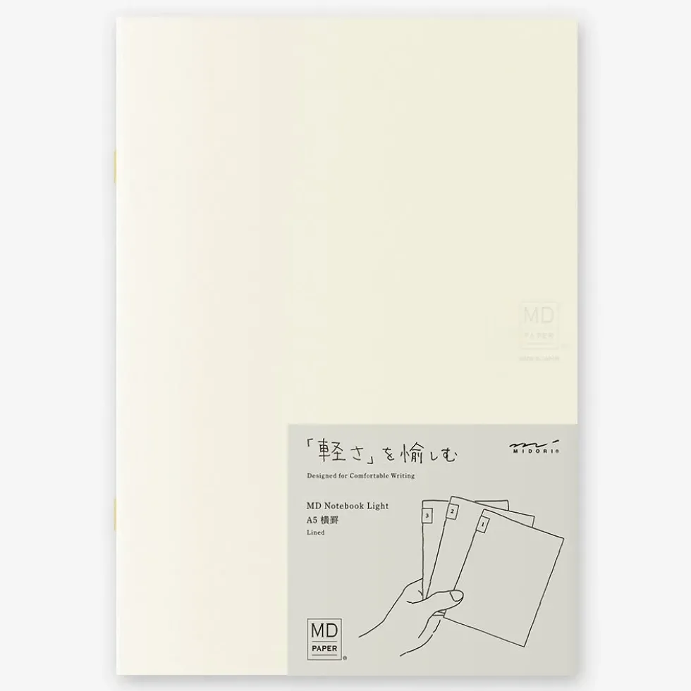 MD Notebook Light A5 Lined (set of 3)