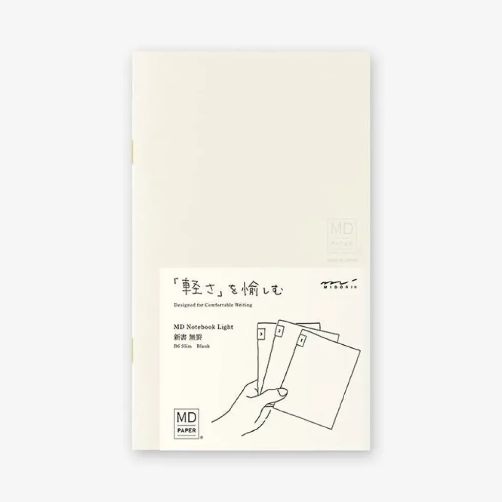 MD Notebook Light B6 Slim Blank (Pack of 3)