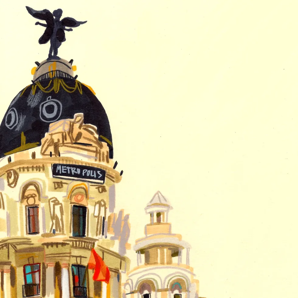 Metrópolis - Alcalá Giclée Print