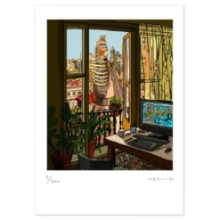 Mi Balcón de la Gran Vía Fine Art Print