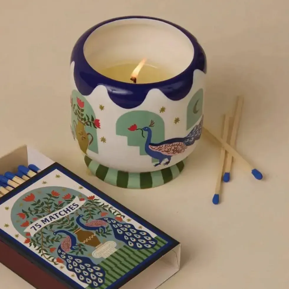 Misted Lime (Peacock) Scented Soy Wax Candle