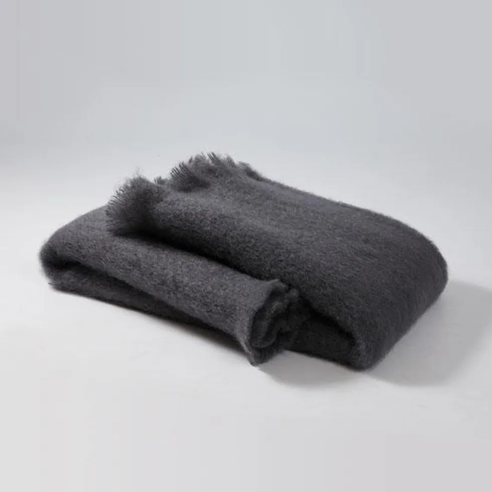 Mohair Foulard Bluish Dark Grey 315 18x170