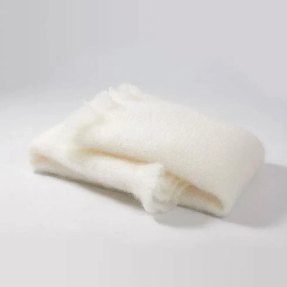 Mohair Foulard Pure White 001 18x170