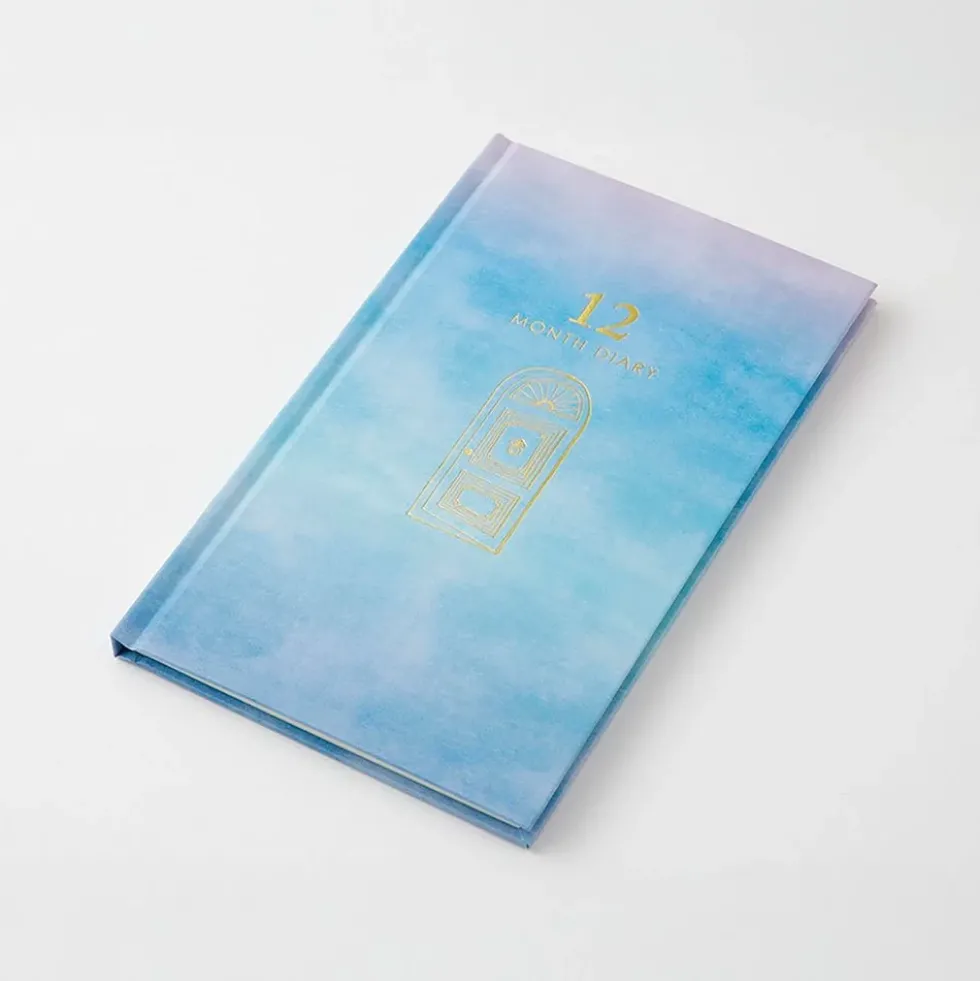 12 Month Diary Gate Blue
