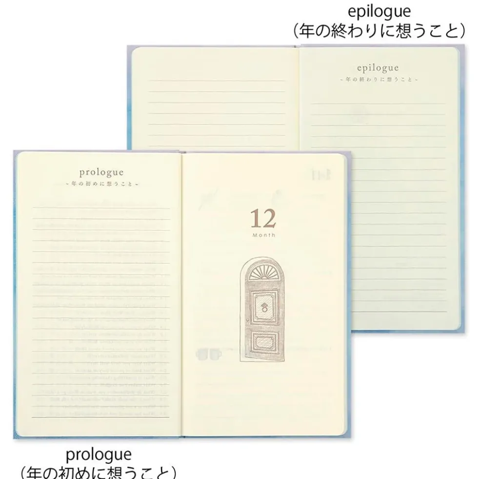 12 Month Diary Gate Blue