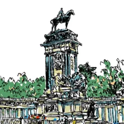 Monumento a Alfonso XII - El Retiro Giclée Print