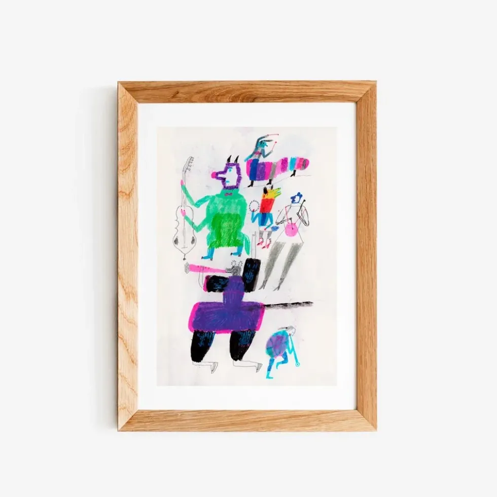 Músico de Colores Giclée Print A4