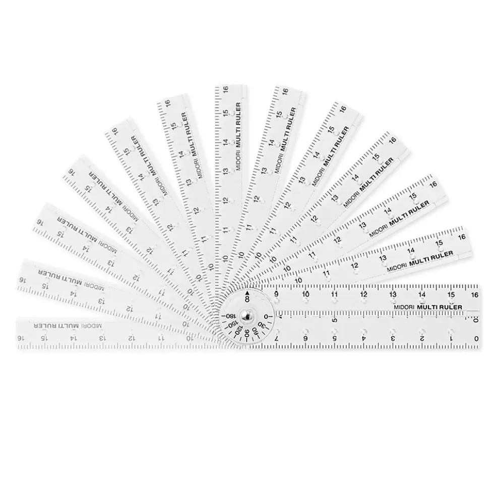 Multi Ruler 16cm Clear