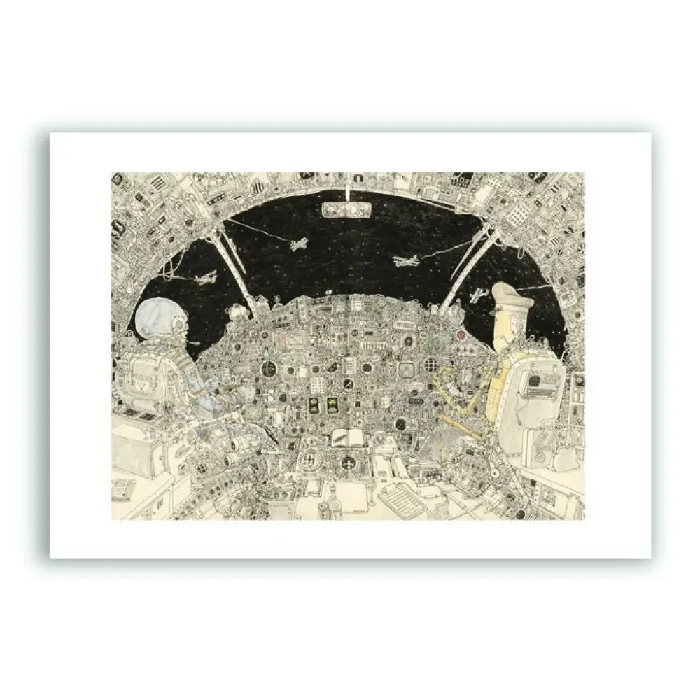 Night Flight Giclée Print A4