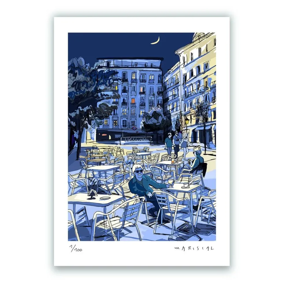 Noche en Chueca Fine Art Paper Print