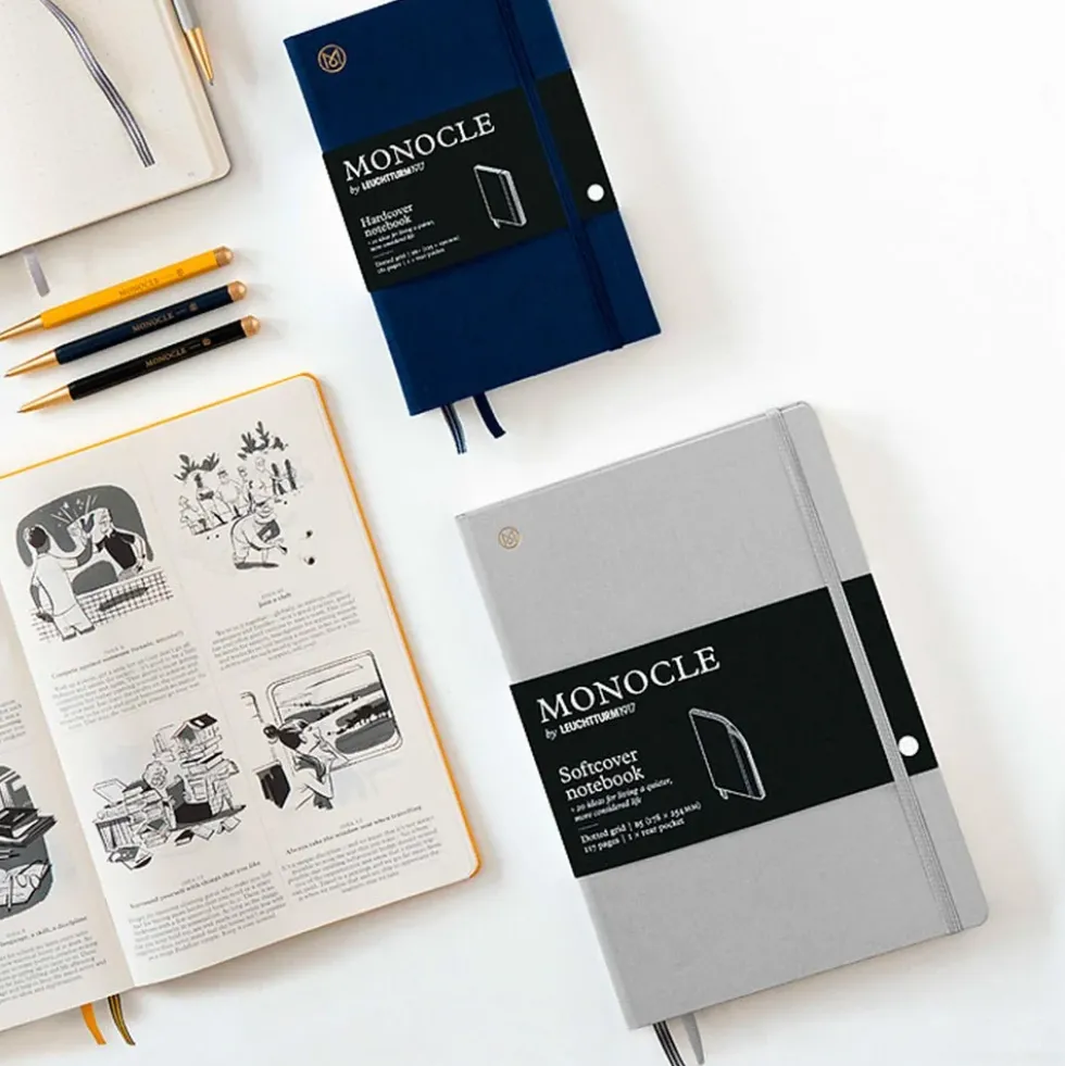 Notebook B5 Monocle Hardcover Yellow Dotted