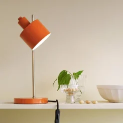 Ocean Orange Brass Table Lamp