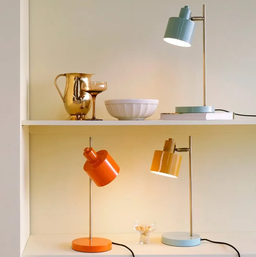 Ocean Orange Brass Table Lamp