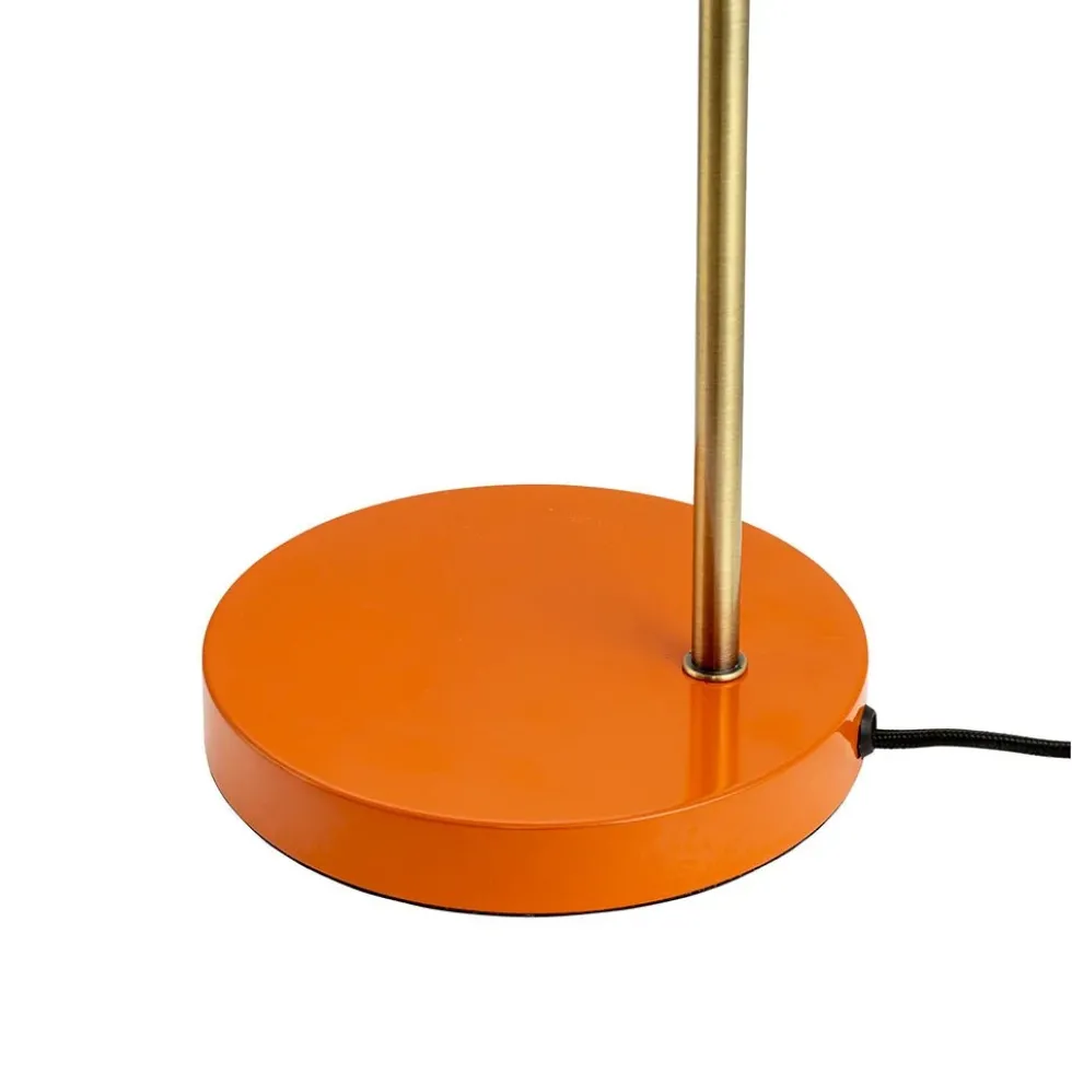 Ocean Orange Brass Table Lamp