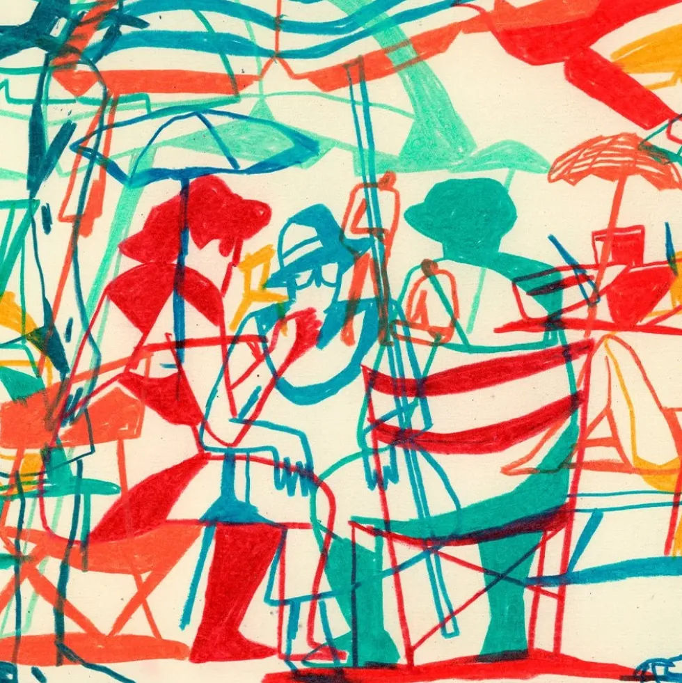 Of Parasols And Deckchairs Giclée Print