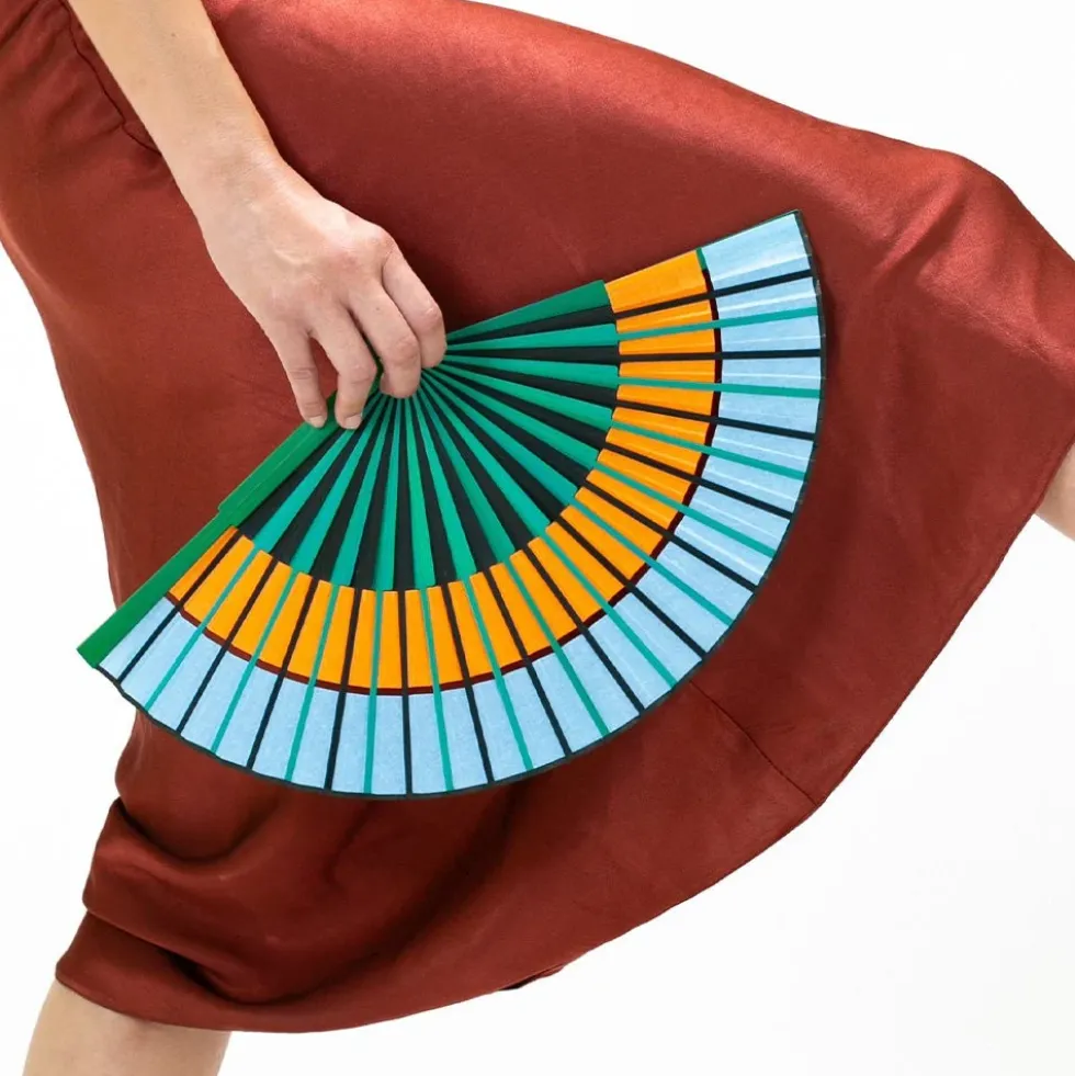 Orange Double Rainbow Fan