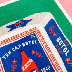 Package of Indonesian Jasmine Tea Risograph