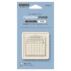 Paintable Stamp Pre-inked Soft-Color Calendar Monday Strart Brown