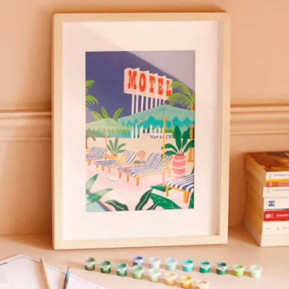 Paint by Number Kit - The Motel Pool by Jessica Smith