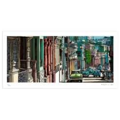 Panoramic Los Colores de la Habana Fine Art Print