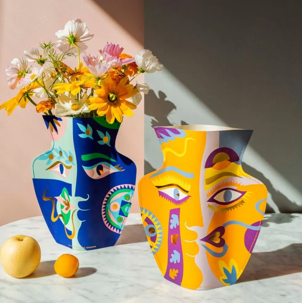 Paper Vase Claire Johnson Orange