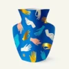 Paper Vase Hamsa Blue