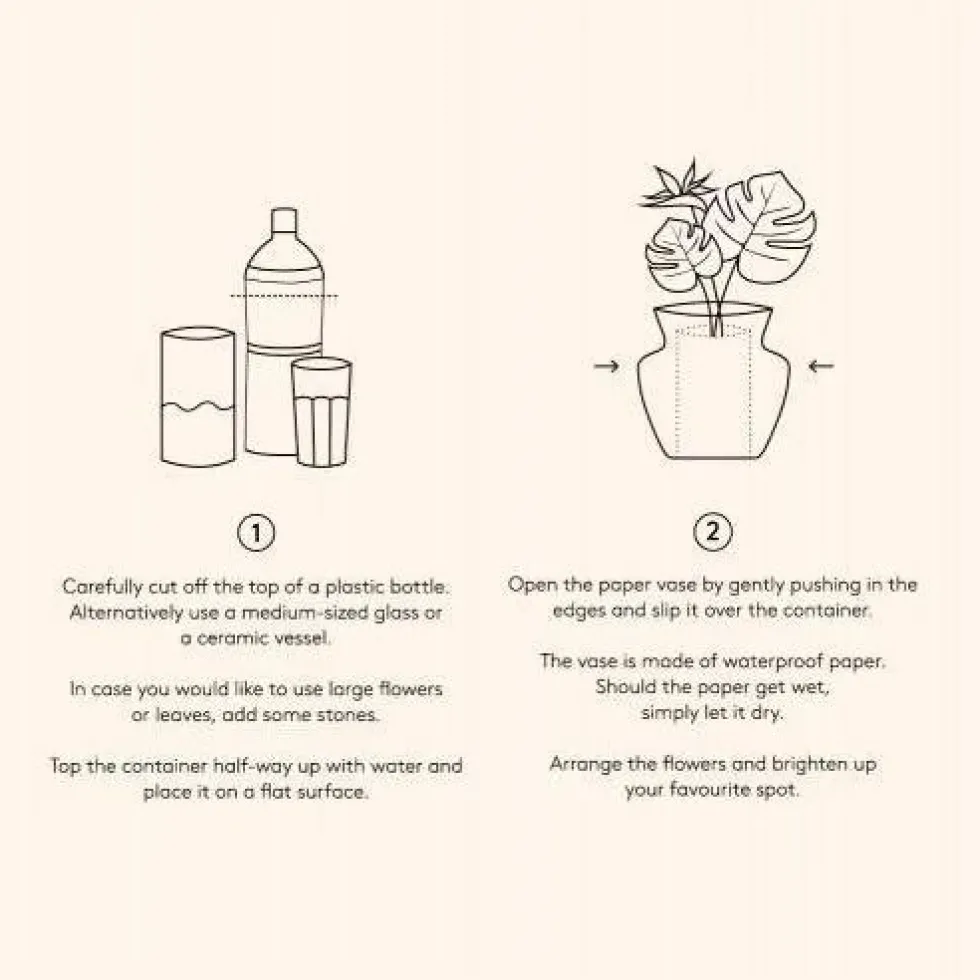 Paper Vase Hamsa Blue