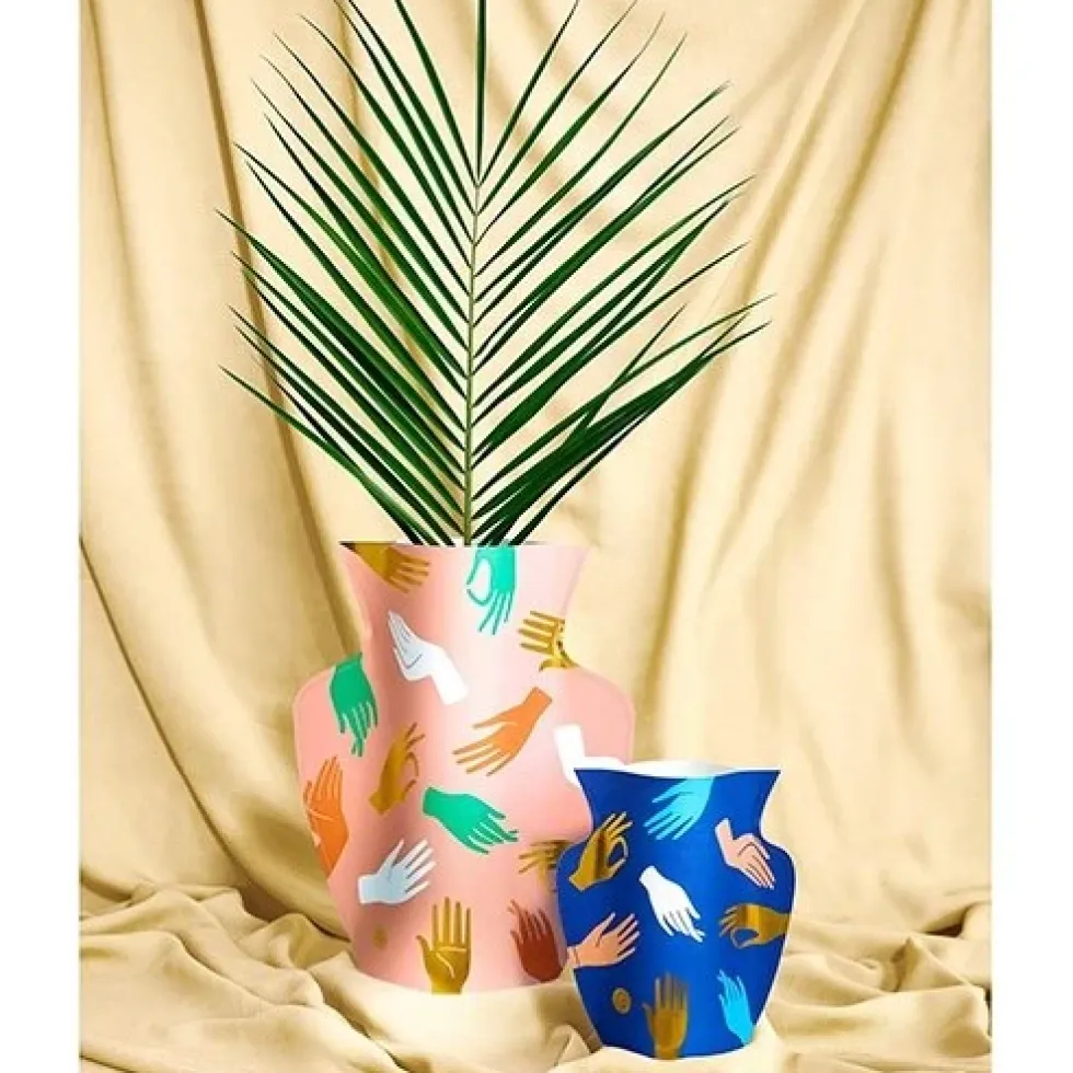 Paper Vase Hamsa Pink