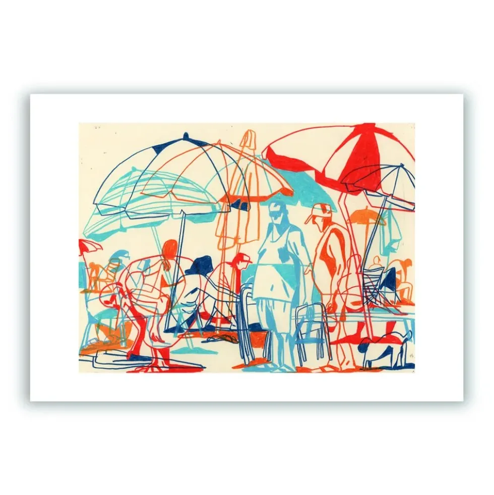 Passing Afternoon at the beach Gicléee Print A5