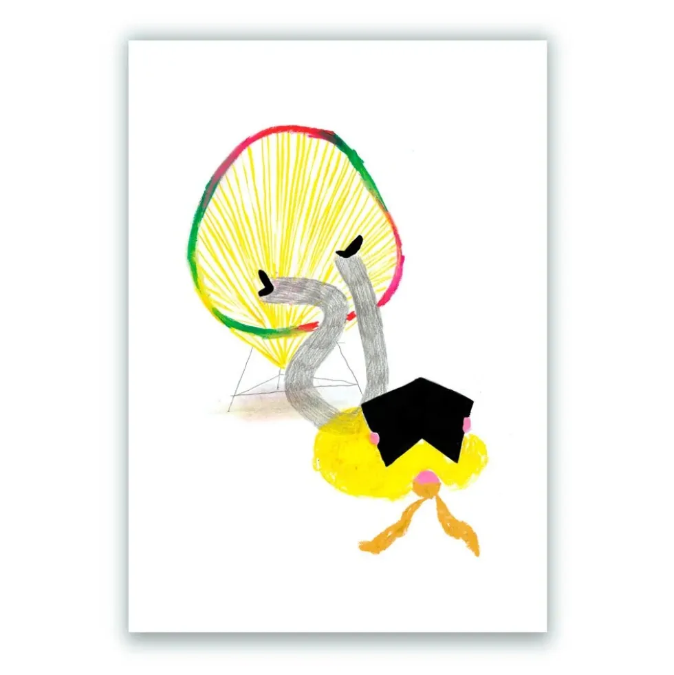 Personaje Leyendo por los Suelos 01 Giclée Print