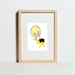 Personaje Leyendo por los Suelos 01 Giclée Print