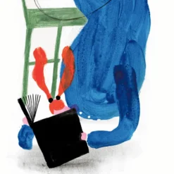 Personaje Leyendo por los Suelos 02 Impresión Giclée