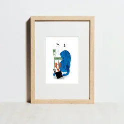 Personaje Leyendo por los Suelos 02 Impresión Giclée