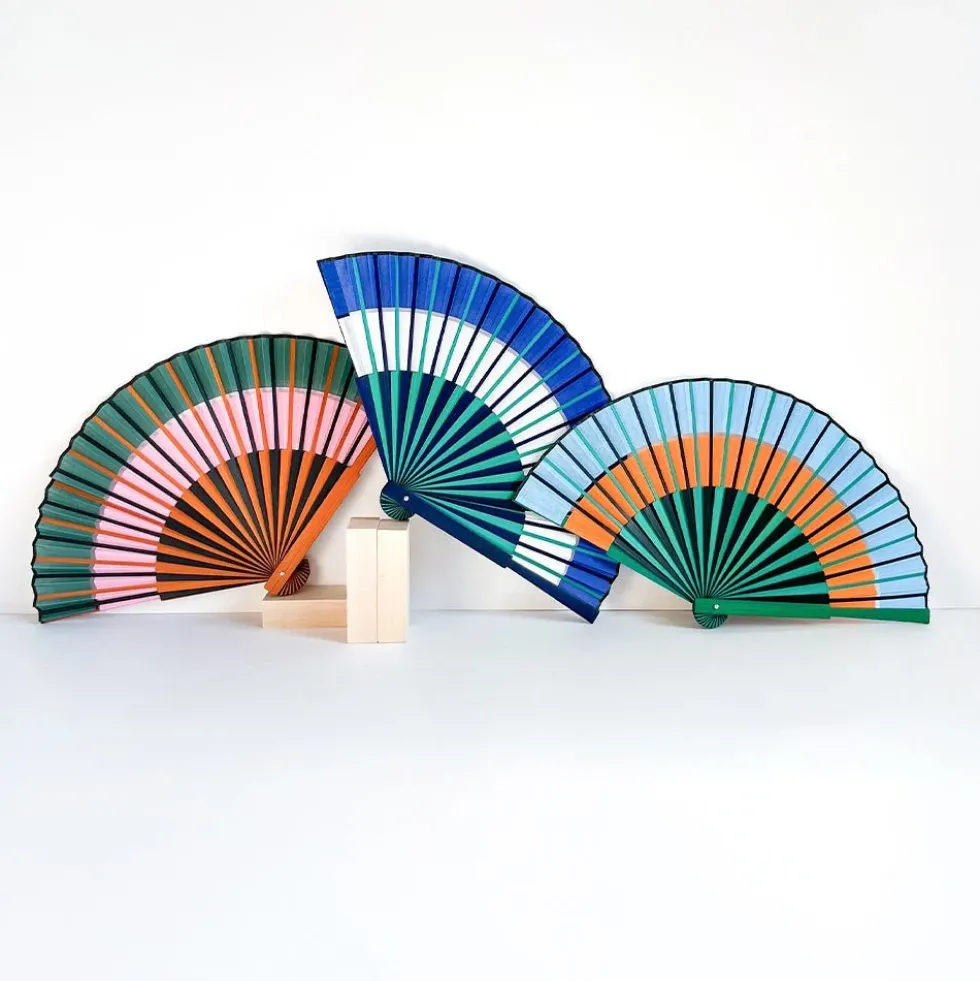 Pink Double Rainbow Fan