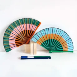 Pink Double Rainbow Fan