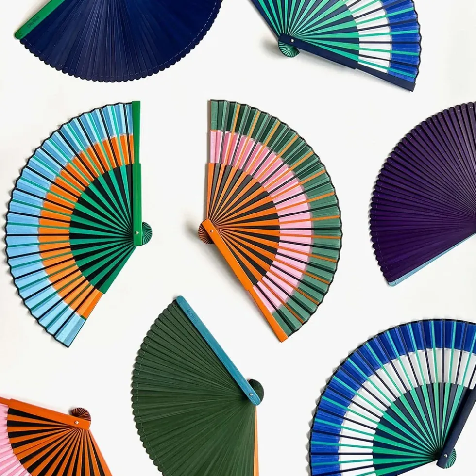 Pink Double Rainbow Fan