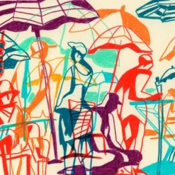 Planting Umbrellas Giclée Print